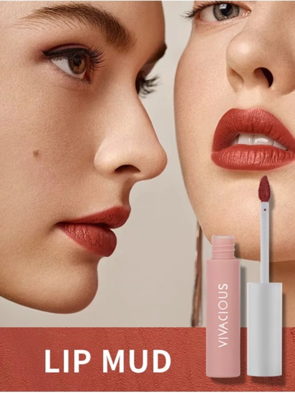 Lip Mud Liquid Lipstick — Warm Brick Red